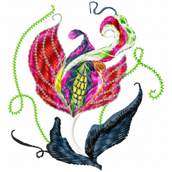 Flowers And Tree Embroidery Design 5 Flowers And Tree Embroidery Design 5
